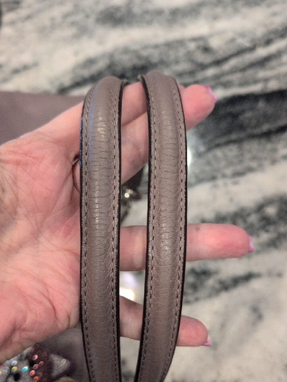 Coach Madison Sophia Lavender Gray Pebbled Leather Tote - Picture 4 of 7